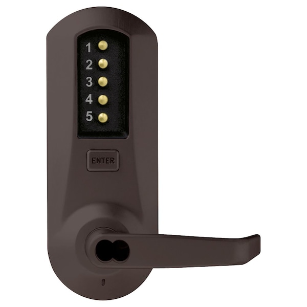 Cylindrical Combination Lever Lock, Interior Combination Change, DOD, 2-3/4-in Backset, 1/2-in Throw